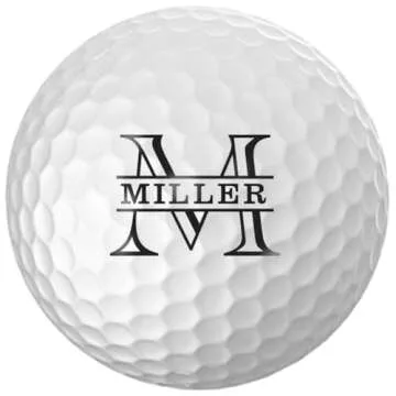 Custom Name and Initial Golf Balls Personalized Gift