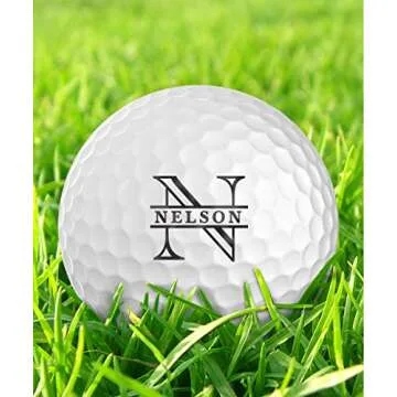 Custom Name and Initial Golf Balls Personalized Gift