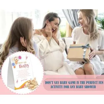 Retro Groovy Don't Say Baby Game for Fun Baby Showers