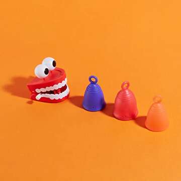 Peachlife Silicone Ring Menstrual Cup with Loop Pull Stem for Easy Removal - Reusable 12 Hour Tampon Alternative - Medium Size, Soft Peachcup