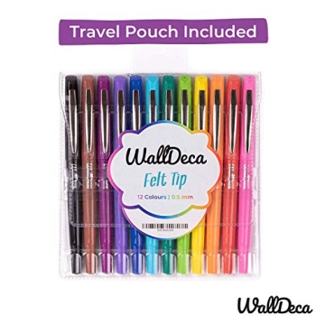 WallDeca Felt Tip Pens - Vibrant Colors for All Ages