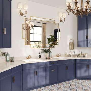 Kelly Miller 32"x48" Large Gold Mirror for Wall, Modern Decorative Mirror Rectangle Mirror Wall Vanity Mirror Bevelled Full Length Mirror for Bathroom Living Room Bedroom Farmhouse Fireplace Entryway