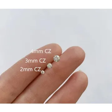 Stylish 3mm CZ Screw Back Cartilage Earrings for Women