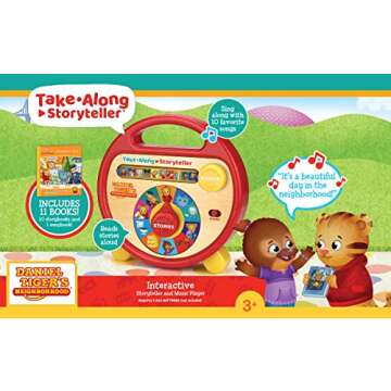 Daniel Tiger's Neighborhood Interactive Electronic Take Along Storyteller with 11 books (Daniel Tiger's Neighborhood Children's Interactive Story and Song Carry Along Player With Books)
