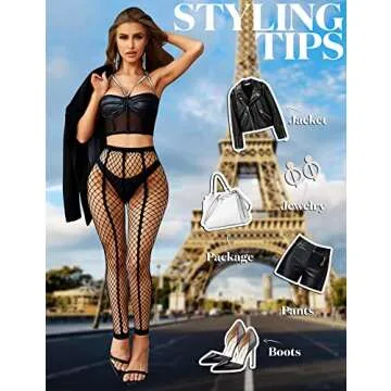 RSLOVE Women's Sexy Fishnet Tights - High Waist Stockings