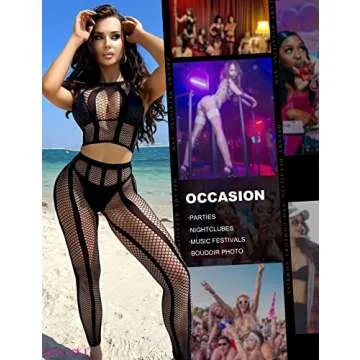 RSLOVE Women's Sexy Fishnet Tights - High Waist Stockings