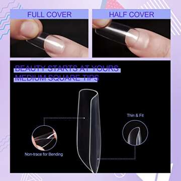 Soft Gel Nail Tips for Stunning DIY Nail Art - Clear Coffin Style