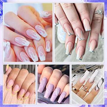 Soft Gel Nail Tips - Full Cover Clear Coffin for Nail Art