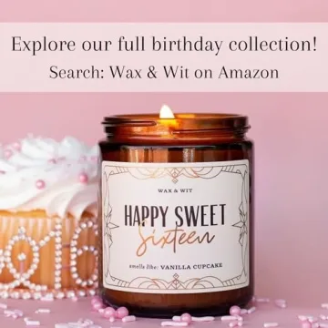 Sweet 16 Vanilla Cupcake Candle - 50 Hour Burn