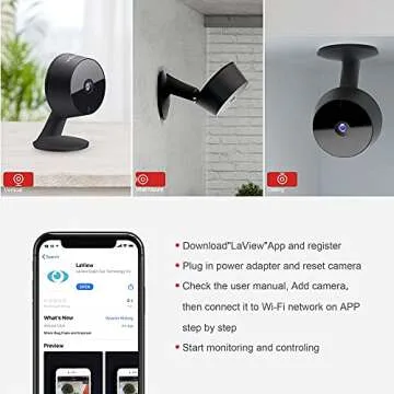 LaView Security Cameras 4pcs Upgrade Home Safety Cameras