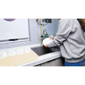 Dish Drying Mat for Kitchen Counter, Microfiber Dish Drying Pad 2 Pack Large Size Absorbent Dishes Drainer Mats (beige)