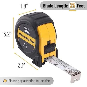 Mr. Pen 25-Foot Steel Tape Measure - Easy to Read & Durable