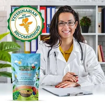 Bird Street Bistro Parrot Food - Parakeet Food - Cockatiel Food - Bird Food - Cooks in 3-15 min w/Natural & Organic Grains - Legumes - Non-GMO Fruits, Vegetables, & Healthy Spices