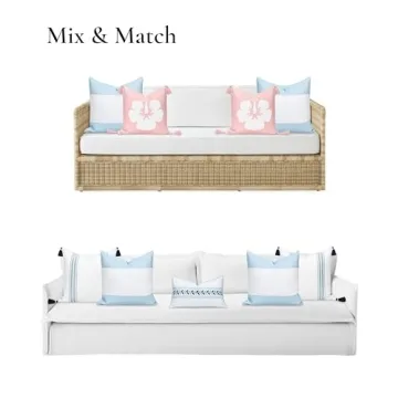 Hofdeco 20" Water-Repellent Baby Blue Pillow Cover