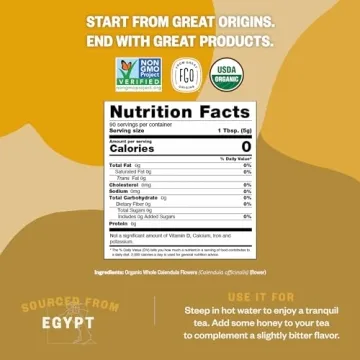 FGO Organic Calendula Flowers - 4oz of Pure Goodness