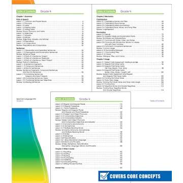 Spectrum Language Arts Grade 4, Ages 9 to 10, 4th Grade Language Arts Workbook, Vocabulary, Sentence Types, Parts of Speech, Writing Practice, and Grammar Workbook - 200 Pages (Volume 14)