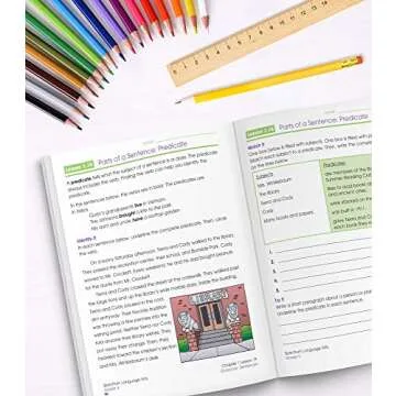 Spectrum Language Arts Grade 4, Ages 9 to 10, 4th Grade Language Arts Workbook, Vocabulary, Sentence Types, Parts of Speech, Writing Practice, and Grammar Workbook - 200 Pages (Volume 14)