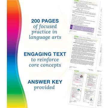 Spectrum Language Arts Grade 4, Ages 9 to 10, 4th Grade Language Arts Workbook, Vocabulary, Sentence Types, Parts of Speech, Writing Practice, and Grammar Workbook - 200 Pages (Volume 14)