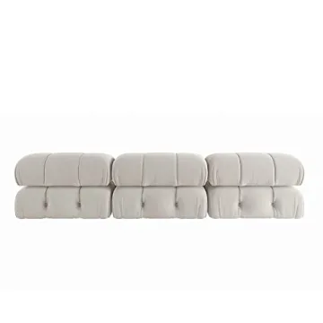 BOKIFOL Modern Velvet Sectional Sofa for Living Rooms