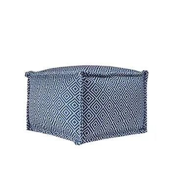 nuLOOM Amalfi Aztec Print Indoor/Outdoor Ottoman Pouf