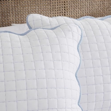 WDCOZY White King Size Quilt Set, Lightweight Farmhouse Style