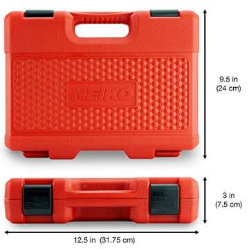 NEIKO 3/8” Drive Metric Impact Socket Set - 26 Pieces