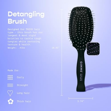Gimme Beauty Thick Hair Detangling Brush for Curly Hair