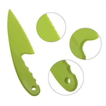PENTA ANGEL Kid-Friendly Plastic Knife Set for Safe Cooking