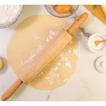 Baking Wooden Rolling Pin for Kids & Adults | Cheerful Design
