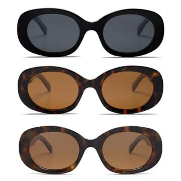 Retro Oval Polarized Sunglasses for Stylish Eye Protection