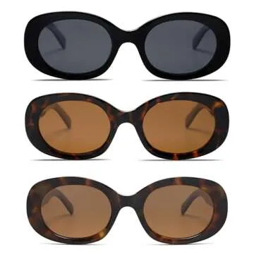 Retro Oval Polarized Sunglasses for Stylish Eye Protection