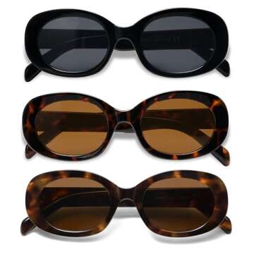 Retro Oval Polarized Sunglasses for Stylish Eye Protection