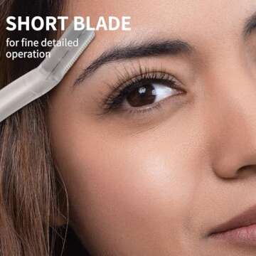 Exfoliating Dermaplaning Tool, Face and Eyebrow Razors ​for Women, Dermaplane Razor for Women Face, Facial Razors for Women Peach Fuzz Hair Removal, Gentle Skin Exfoliation Blade, (5 Count), Clear