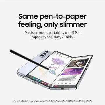 SAMSUNG Galaxy Z Fold 5 Cell Phone + $200 Amazon Gift Card, Factory Unlocked Android Smartphone, 512GB, Big 7.6” Screen for Streaming, Gaming, Dual App View, US Version, 2023, Phantom Black