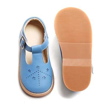 Kiderence Mary Jane Dress Shoes for Toddler Girls