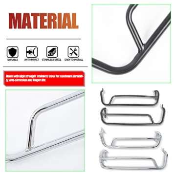 Lorababer Motorcycle Highway Silver Crash Bar Engine Guard Compatible with VESPA GTS125 GTS300 GTS 1...