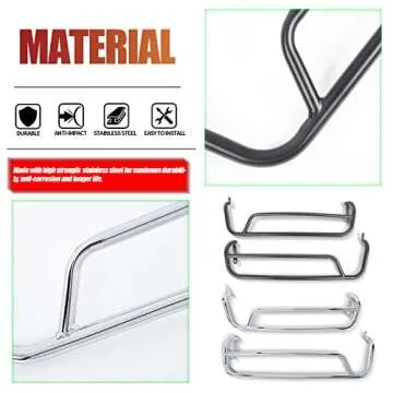 Lorababer Motorcycle Highway Silver Crash Bar Engine Guard Compatible with VESPA GTS125 GTS300 GTS 1...