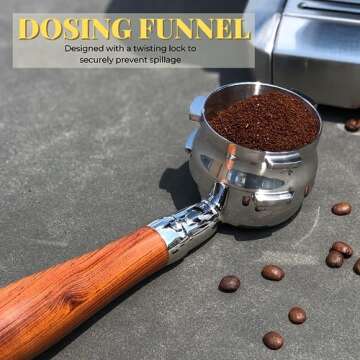 6 In 1 Espresso Tamping Station, 54mm Espresso Tamper/Coffee Distributor/Dosing Funnel/Espresso Stir...