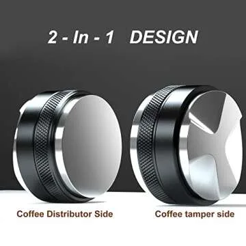 6 In 1 Espresso Tamping Station, 54mm Espresso Tamper/Coffee Distributor/Dosing Funnel/Espresso Stirrer with Cleaning Brush, Barista Espresso Kit