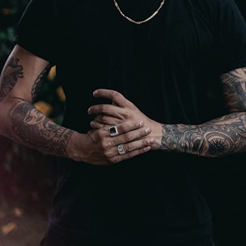 FUNRUN Jewelry Vintage Biker Rings Set for Men