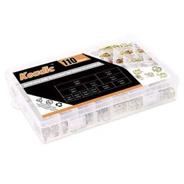 Keadic KSHC-110 110Pcs [ 11 Size ] 7mm to 17mm Spring Hose Clamp Vacuum Clamp Spring Band Type Clamps Action Fuel/Silicone Vacuum Hose Pipe Clamp Low Pressure Air Clip Clamps Fasteners Assortment Kit