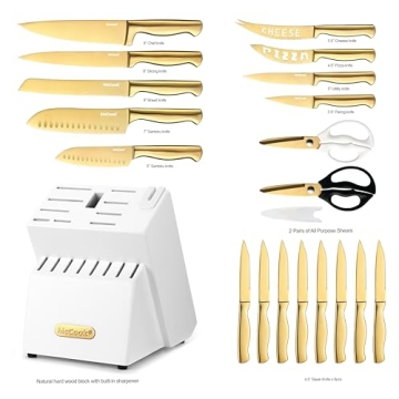 McCook® Golden Titanium Stainless Steel Knife Set