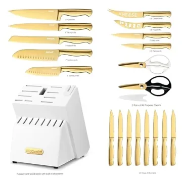 McCook® Golden Titanium Stainless Steel Knife Set