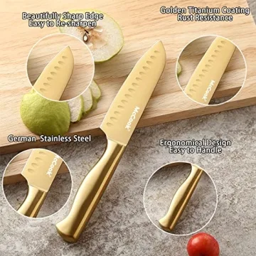 McCook® Golden Titanium Stainless Steel Knife Set