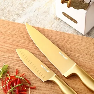 McCook® Golden Titanium Stainless Steel Knife Set