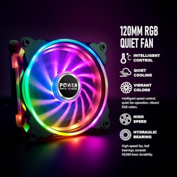 POINWER 850W Power Supply with RGB Fan for Gamers