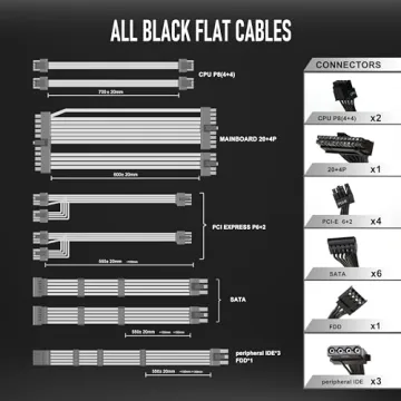 POINWER 850W Power Supply with RGB Fan for Gamers
