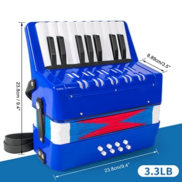 LOTKEY 17 Keys Beginner Accordion for Kids Music Learning