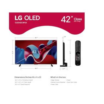 LG 42-Inch Class OLED evo C4 Series Smart TV 4K Processor Flat Screen with Magic Remote AI-Powered w...