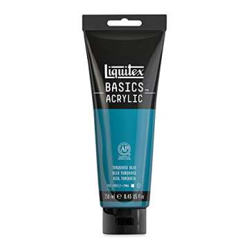 Liquitex BASICS Acrylic Paint, 250ml (8.5-oz) Tube, Turquoise Blue